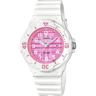 【CASIO】卡西歐 格紋 防水 女錶 LRW-200H-4C 台灣卡西歐保固一年