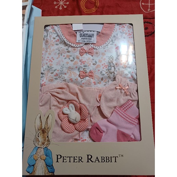 全新 奇哥新生兒禮盒 彼得兔粉色衣服套組（春夏薄款）