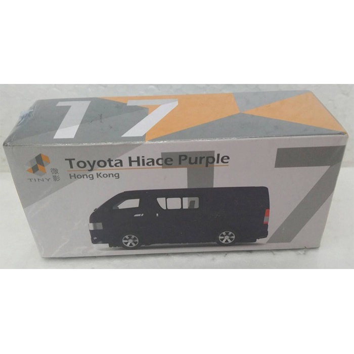 TINY Official Model Car Toyta Hiace Purple Alloy Car Sealed