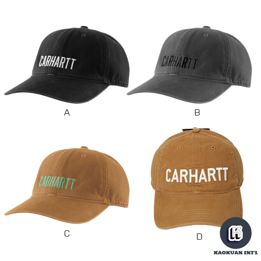 Carhartt Canvas Full Script Cap Logo 字體 老帽 鴨舌 帽 104188【高冠國際】