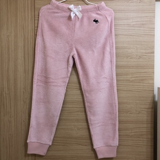 Abercrombie kids A&F 女童 粉紅色 針織長睡褲 運動褲 11-12歲