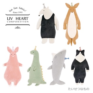 LIVHEART絨毛抱枕玩偶娃娃貓咪食蟻獸袋鼠豬豬恐龍鯊魚黑貓小豬超可愛❤️玩具