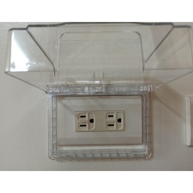 黏貼式星光開關保護蓋 透明免拆裝浴室防水開關插座盒 大面板用防滴蓋板 防水蓋板 插座防雨 插座保護蓋 防雨罩