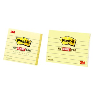 Post-it 3M 可再貼橫格便條紙 (630/657L) 便利貼 橫線 便條貼 MEMO【久大文具】