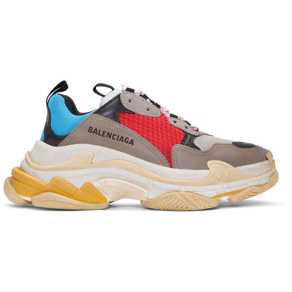 ～克莉絲丁時尚衣櫥～ Balenciaga Triple S 藍灰紅 復古老爹鞋/厚底鞋