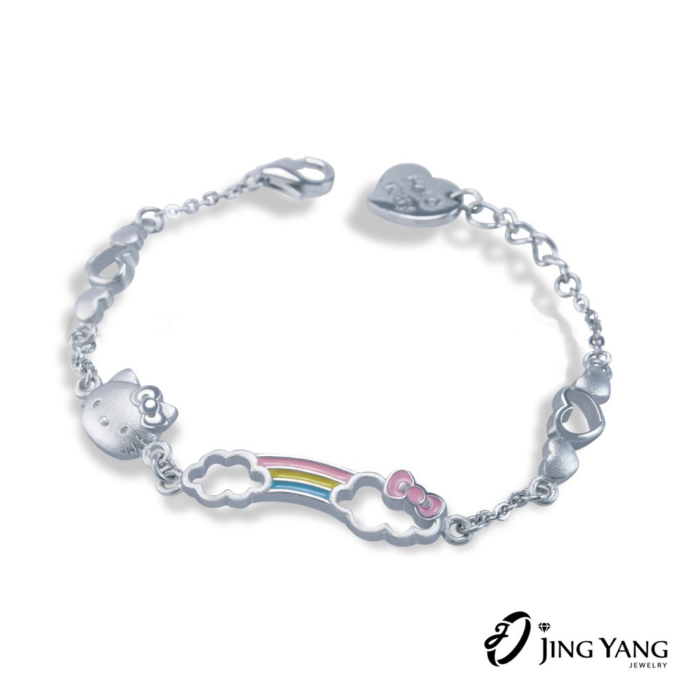 Hello Kitty手環  925銀手鍊 寶貝彌月手鍊 HCV-456 晶漾金飾鑽石JingYang Jewelry