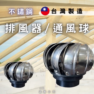 【理查建材】(開發票) 通風球 通風器 自然排風球 屋頂通風器 散熱通風 免電力排風扇 烤漆板屋頂用 浴廁用 廚房用