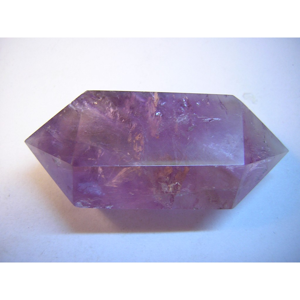 【采鑫坊】高檔紫黃水晶雙尖水晶柱(雙尖紫黃晶柱)~長60mm~
