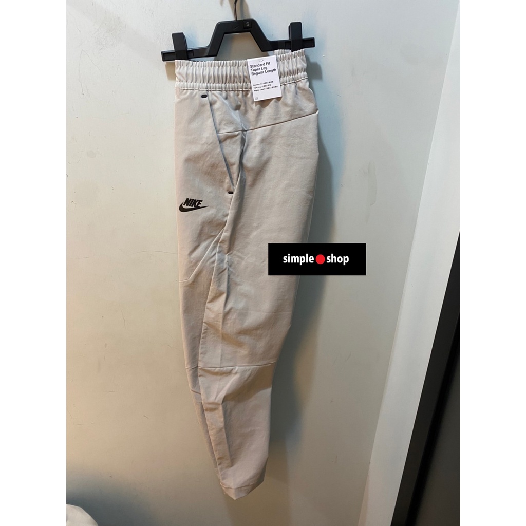 【Simple Shop】NIKE Tech 運動長褲 錐形長褲 彈性 大口袋 工作褲 米白色 DH4225-012