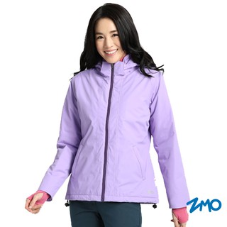 【ZMO】女防風雨3M舖絨外套 極地禦寒-梅紫色