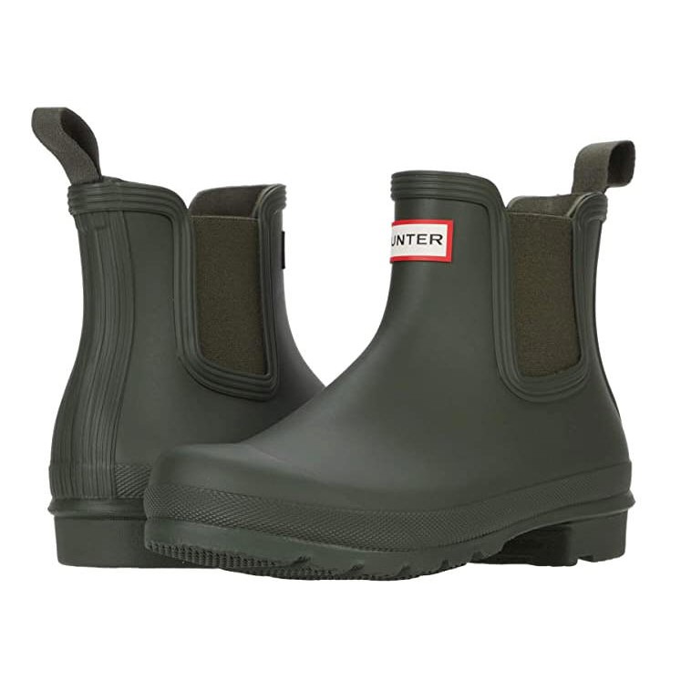 "我最便宜"真品 英國品牌 Hunter Chelsea Boots 基本款 軍綠色 防水 中筒 雨靴