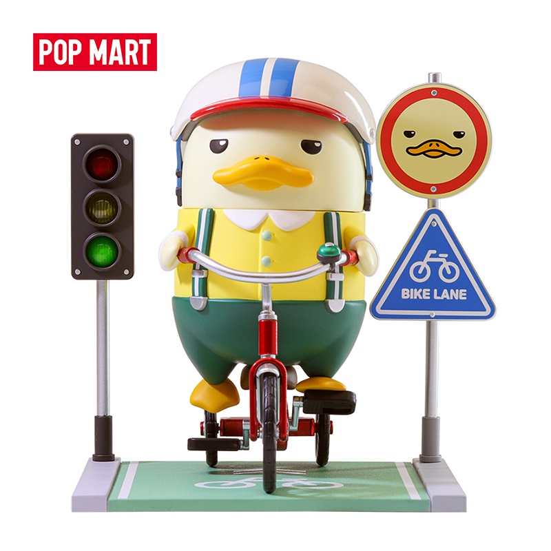 POPMART泡泡瑪特 DUCKOO腳踏車YA大號玩具潮流創意禮物