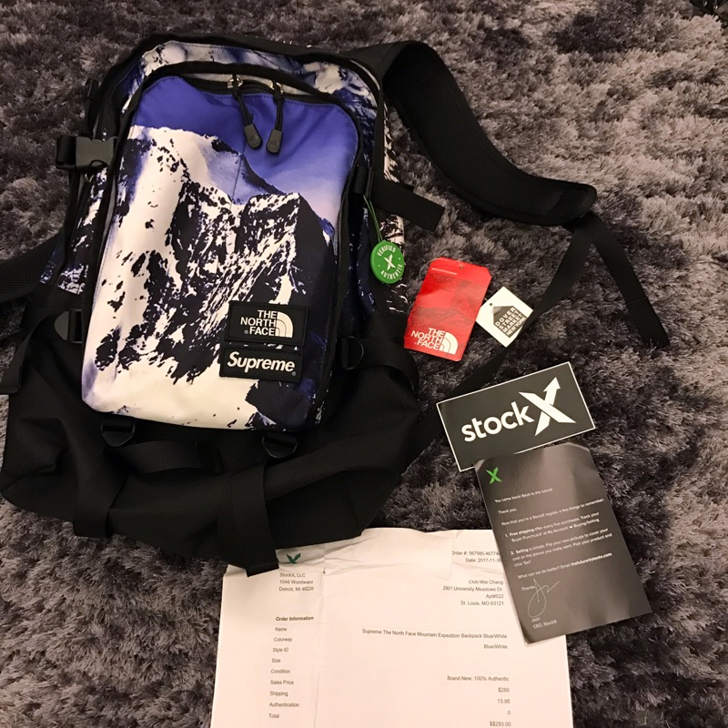 二手SUPREME THE NORTH FACE MOUNTAIN TNF Backpack 雪山 後背包 北臉 聯名