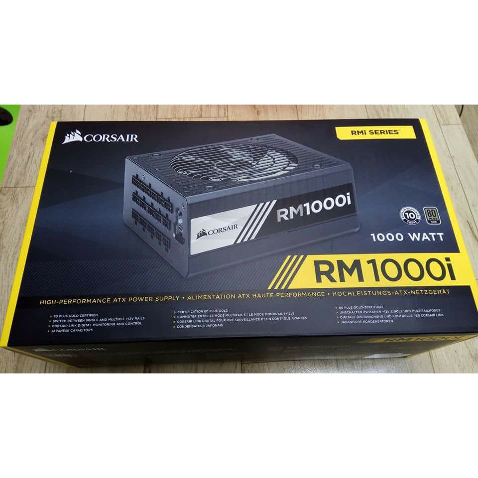 海盜船 RM1000i 電源供應器 金牌全模 全日系 ""USB風扇監控"" 原廠十年保固