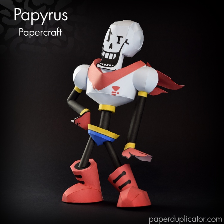 地域傳說_papyrus 帕派瑞斯 立體紙模型 手工 DIY 摺紙 折紙 紙製品 動漫同人 undertale 傳說之下
