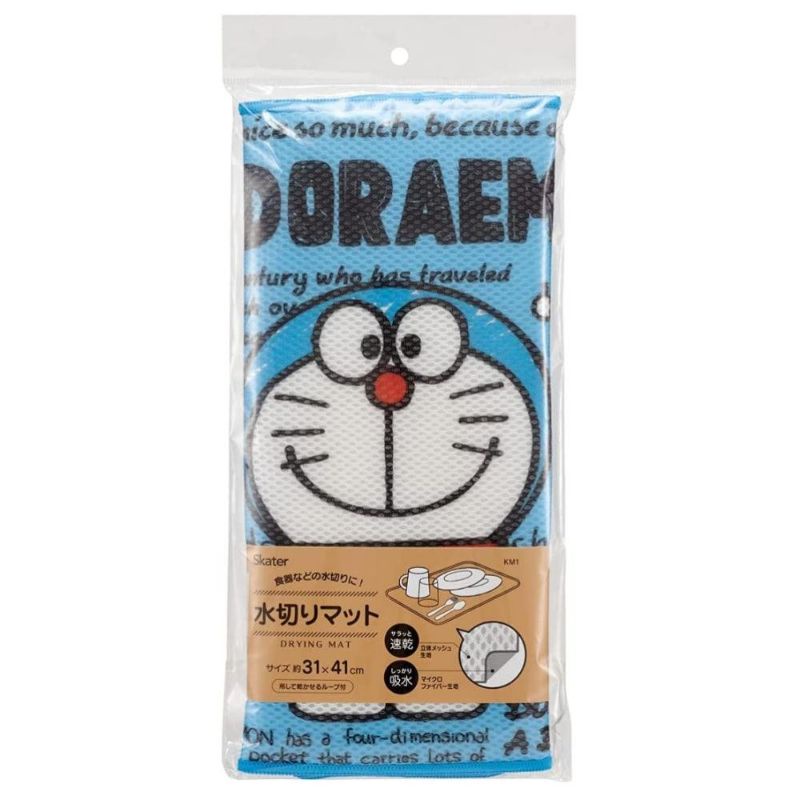 花見雜貨~日本進口 全新正版 DORAEMON 哆啦A夢 多啦A夢 小叮噹 廚房 吸水墊布 吸水墊 墊子 碗盤餐具墊
