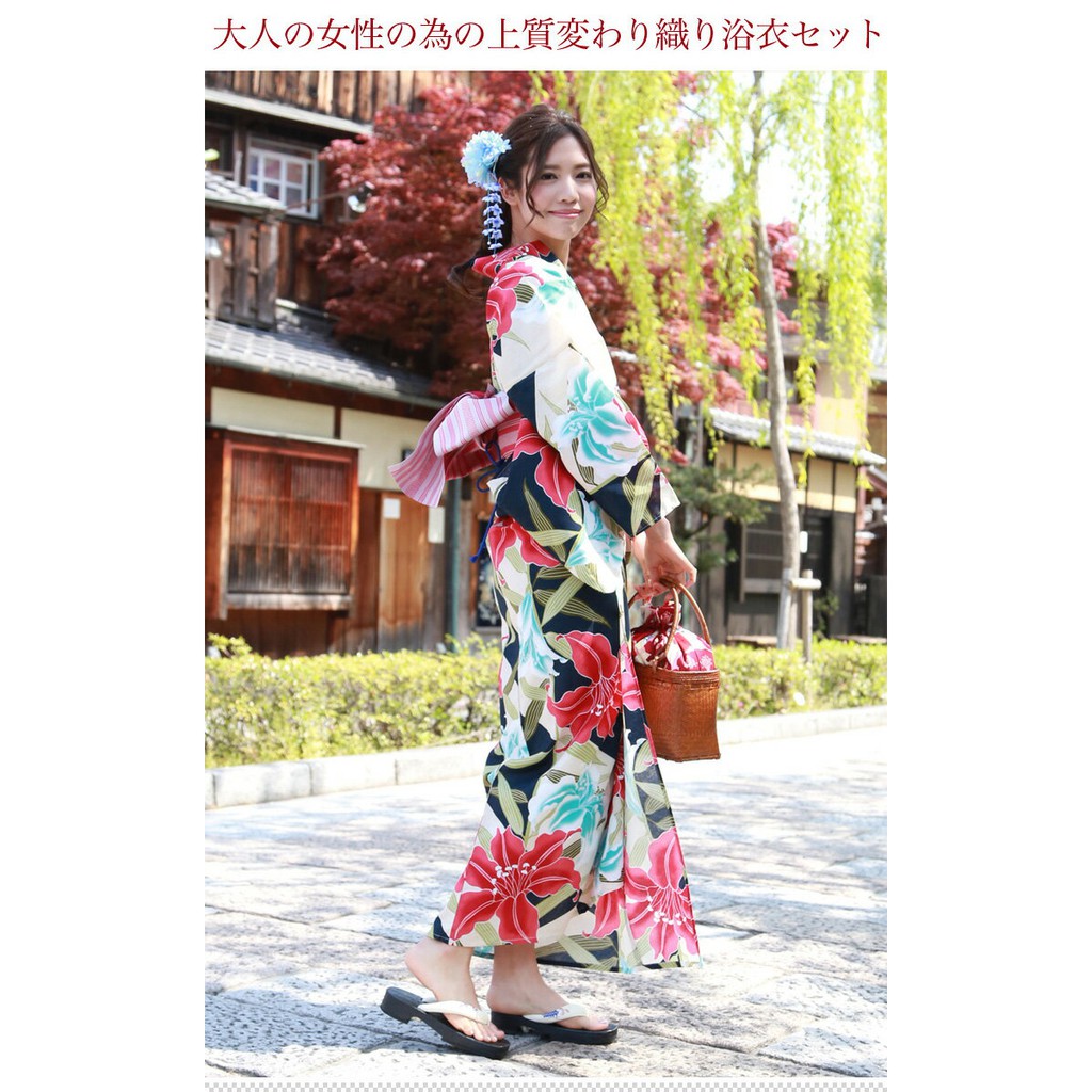 日本全棉和服浴衣百合花 蝦皮購物