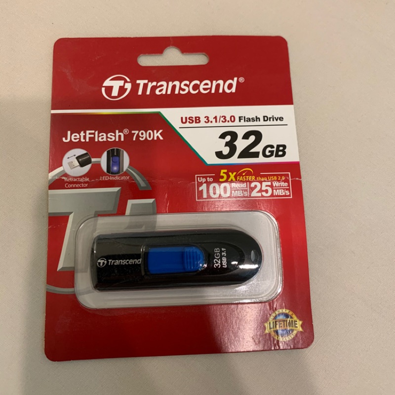《全新》Transcend 32GB USB 3.1/3.0 Flash drive