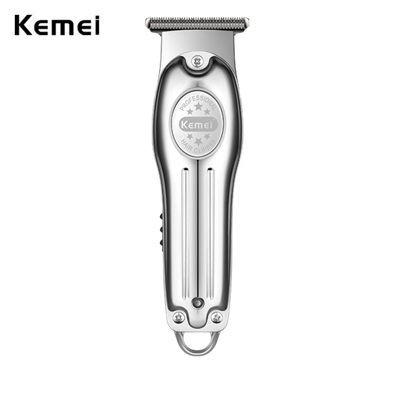 KEMEI 科美打火機修剪器專業理髮店理髮機 0 毫米光頭 T 型刀片無線修邊器男士理髮器