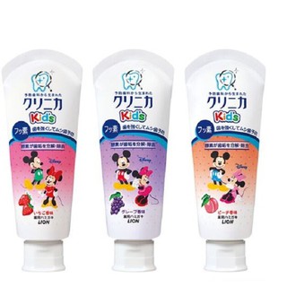 日本原裝！日本 LION 獅王 米奇米妮 兒童牙膏 含氟牙膏 60g 三款任選｜【J.H日用百貨】
