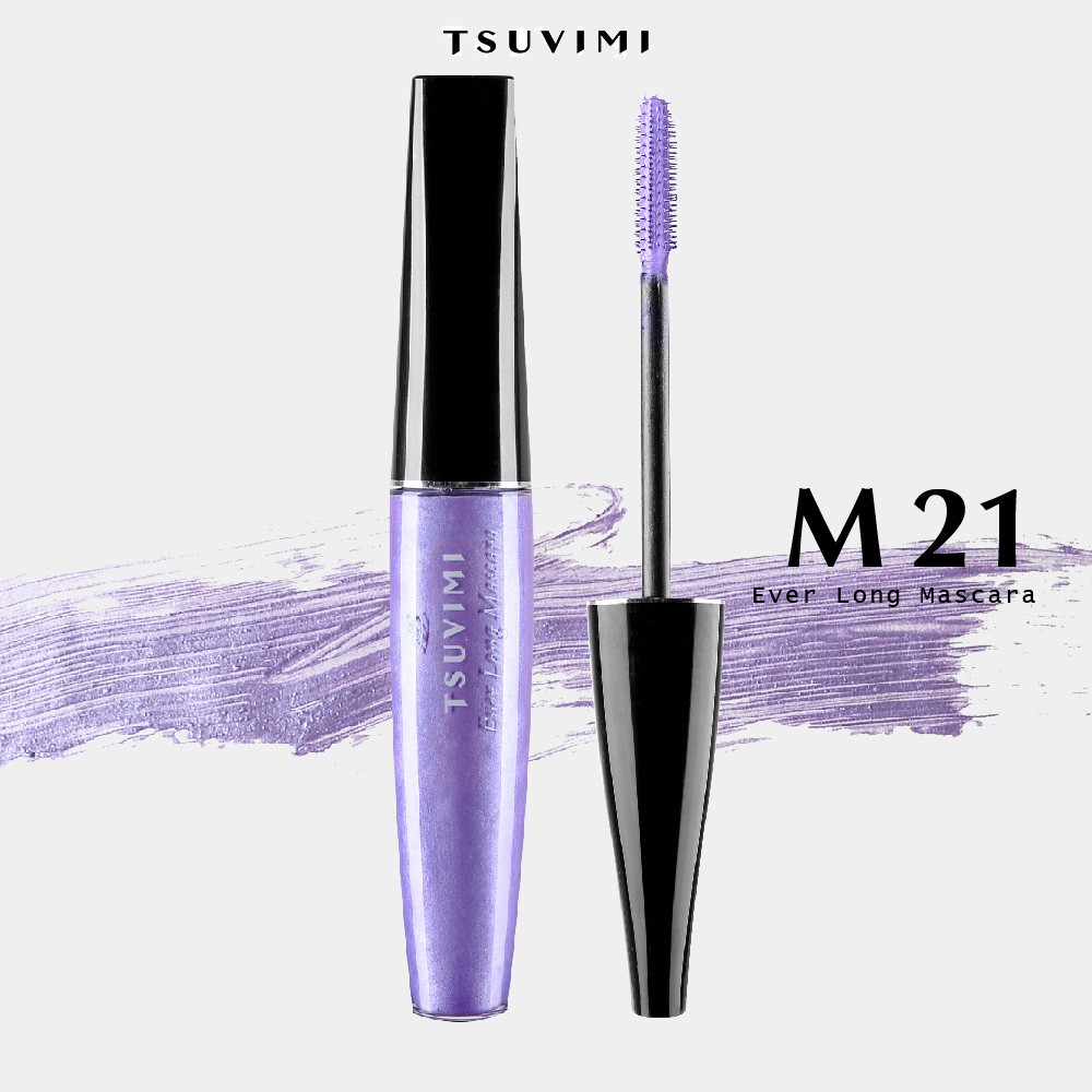 【Tsuvimi 姿慧美】閃亮彩色睫毛膏 M21 魔幻粉紫 24H抗暈染 持久纖長捲翹 清水輕鬆卸 紫色系