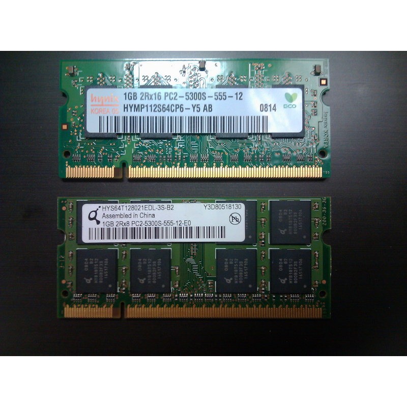 Hynix / Qimonda 筆記型 DDR2 667(PC2-5300) 1GB SO-DIMM