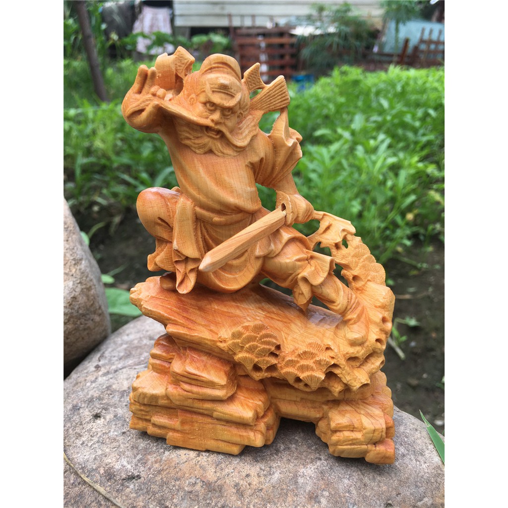 伊予一刀彫 南雲 鍾馗 木彫