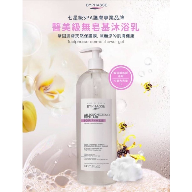 蓓昂斯BYPHASSE 醫美級無皂基沐浴乳(1000ml)