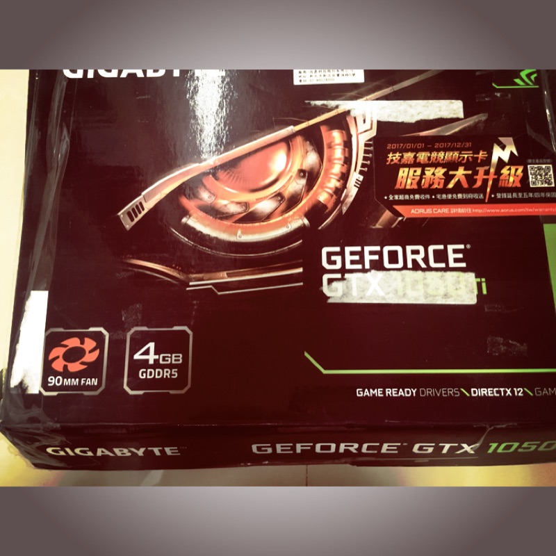 GIGABYTE 技嘉GeForce GTX1050ti顯示卡 (二手)