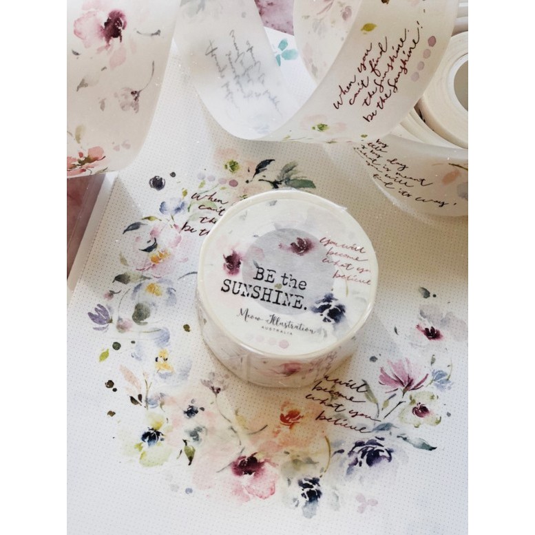 Meow Illustration 花開天晴紙膠帶的價格推薦 21年11月 比價比個夠biggo