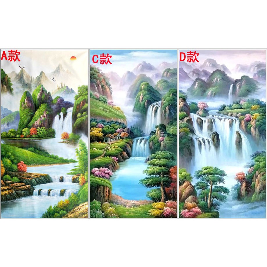 山水畫靠山圖 畫師直供100 純手繪油畫旭日東升左右逢源招財聚氣聚寶盆畫開運風水畫客廳發財樹玄關辦公室裝飾畫 蝦皮購物