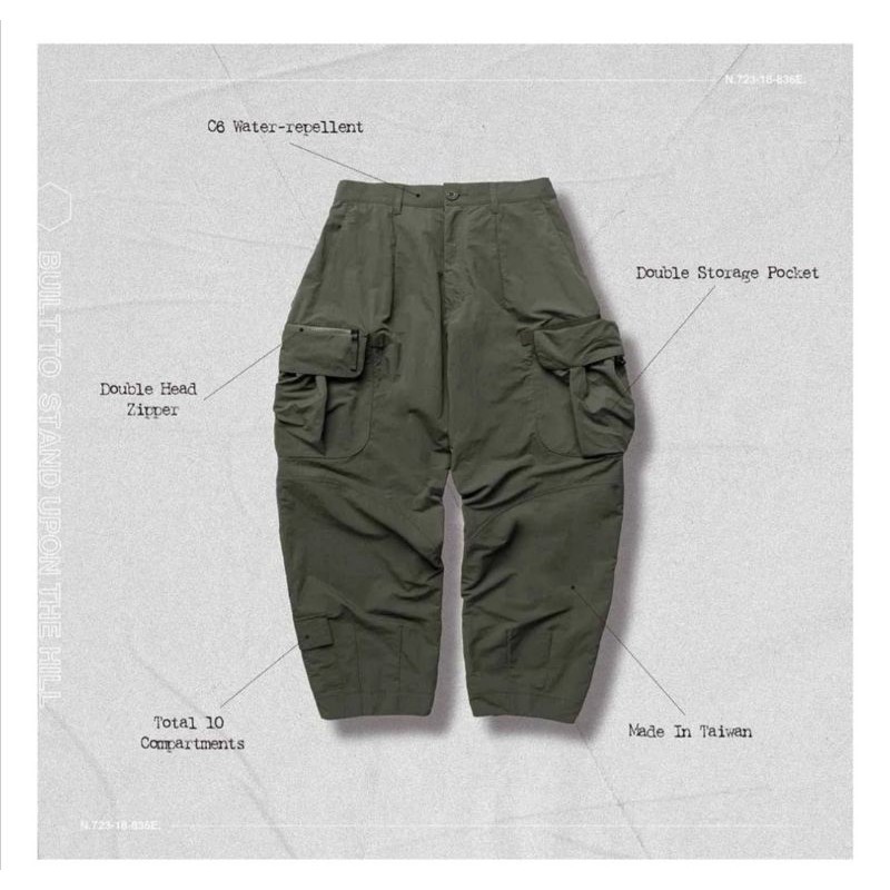 “MT-03” Wide Cargo Pants - Sage Green