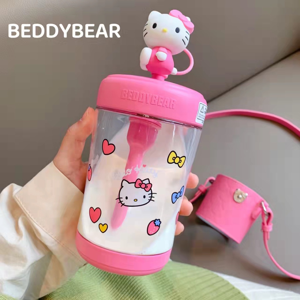 韓國beddybear正品杯具熊吸管冷萃杯550ml果汁杯咖啡杯tritan材質吸管杯兒童冷水壺
