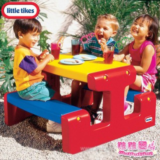 娃娃國【美國 Little Tikes】 桌椅系列-童樂野餐桌＊兒童傢俱.塑膠桌椅