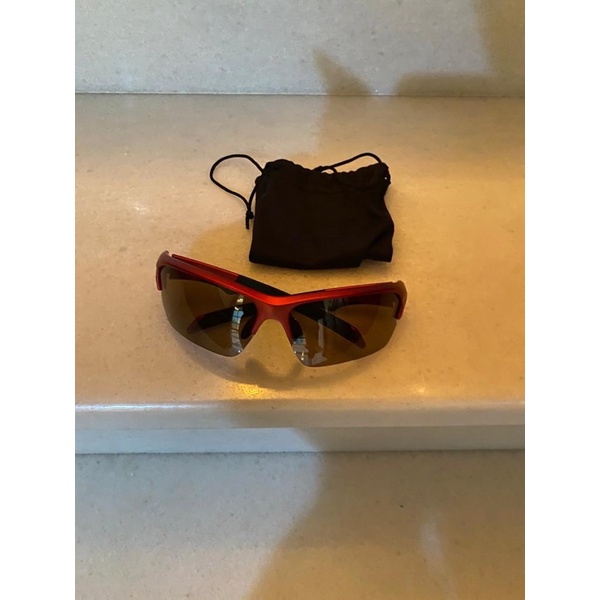 全新 紅色 太陽眼鏡 運動眼鏡 腳踏車眼鏡 護目鏡 防風眼鏡