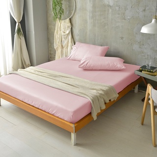 澳洲Simple Living 300織台灣製純棉床包枕套組(櫻花粉)