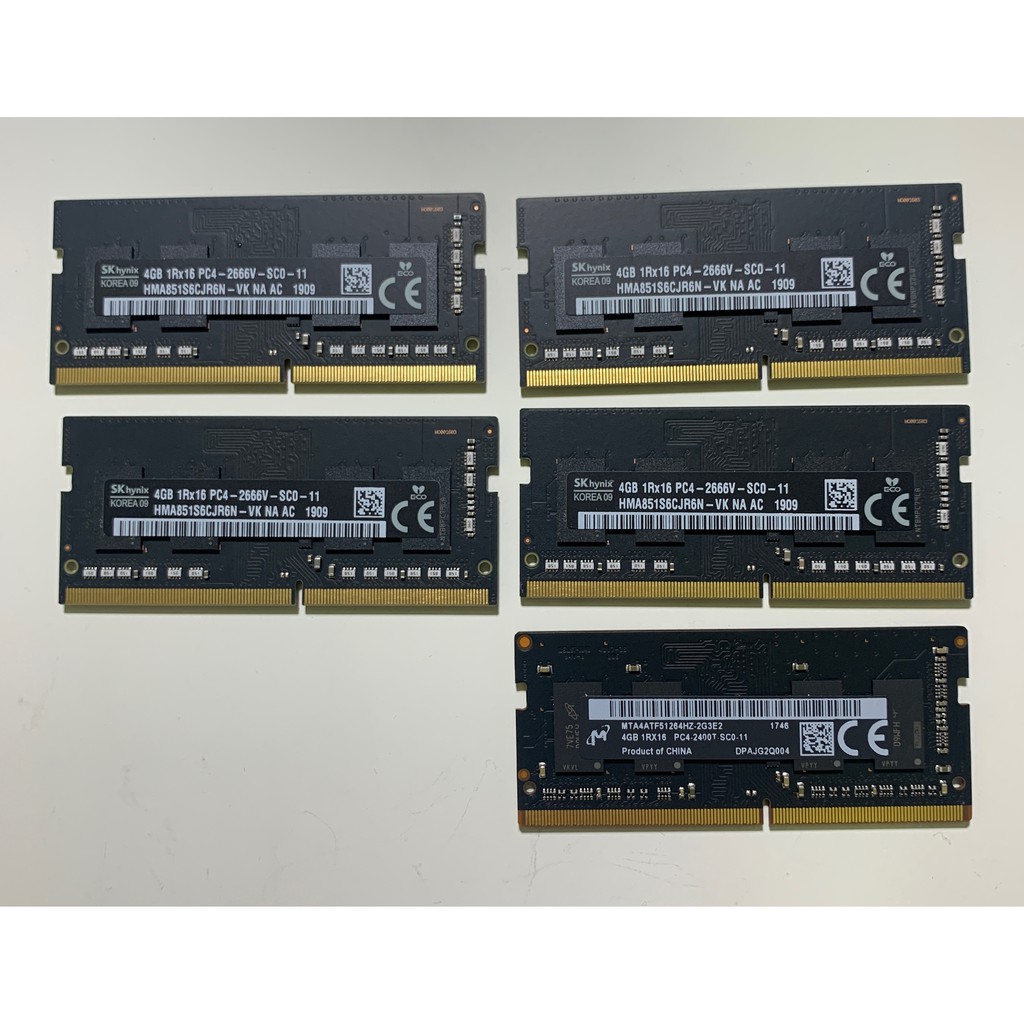 海力士 SK hynix 筆電記憶體 DDR4  4GB 二手