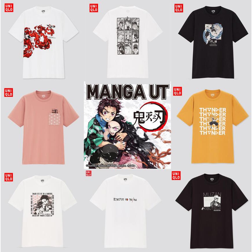 【新店特惠】 UNIQLO男士/女士（UT）MANGA印花T恤（短袖）Demon Slayer（鬼滅之刃）系列男生短袖t