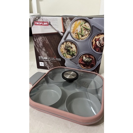 Neoflam Steam Plus Pan 四格煎鍋(二手) IH、瓦斯爐、烤箱皆適用