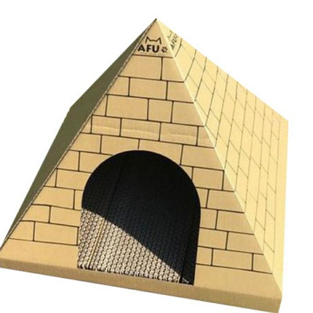 AFU金字塔造型瓦楞紙貓屋