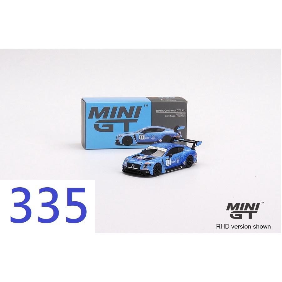 (小賈車庫) 1/64 MINI GT 335 賓利 Bentley Continental GT3 #11 2020