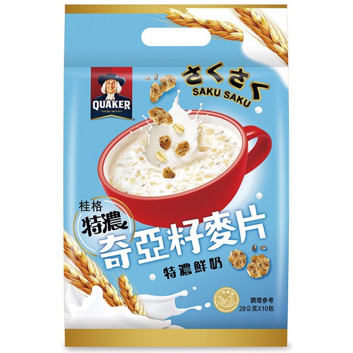 桂格 奇亞籽麥片-特濃鮮奶(28GX10包)[大買家]