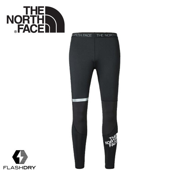 【The North Face 男 FlashDry-XD緊身運動褲《黑》】3LEA/健行褲/慢跑褲/緊身褲/悠遊山水