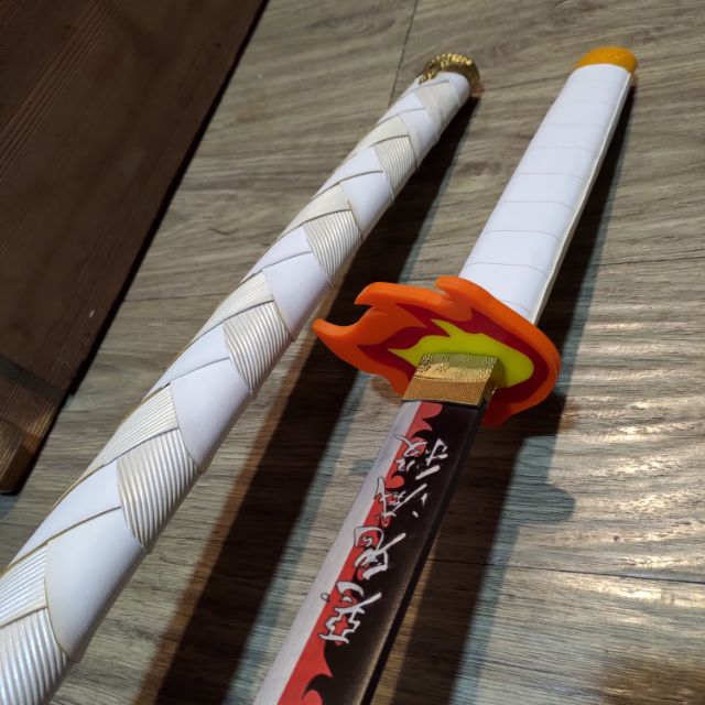 炎柱日輪刀cos道具煉獄杏壽郎武士刀鬼滅之刃台灣工作室 蝦皮購物