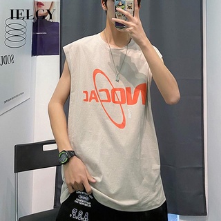 IELGY 【M-5XL】夏季跑步背心男士外穿運動健身無袖上衣