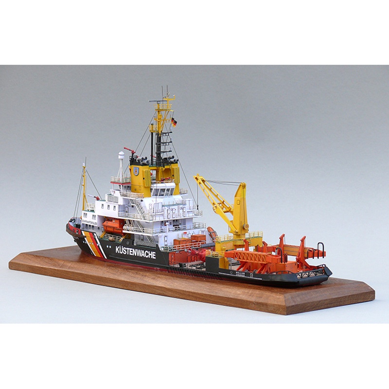 Diy紙模型1:250德國mellum海岸警衛污染監控船紙模型船模型手工diy