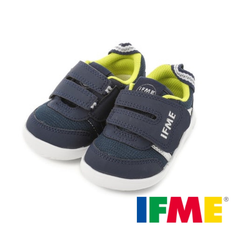 [新竹-實體門市]IFME (適合腳長11~14公分) 深海藍 男寶寶鞋 日本機能鞋 跑步鞋 足弓鞋墊 小童運動鞋