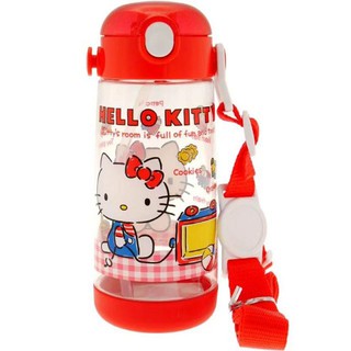 日本 Skater 凱蒂貓 Hello Kitty 塑膠彈蓋吸管水壺(PDSH5/480ML)