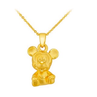 Disney迪士尼系列金飾 立體硬金黃金墜子-寶貝米奇款