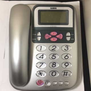 【庫存品】SAMPO來電顯示有線電話HT-B1003L (銀色/黑色/紅色)